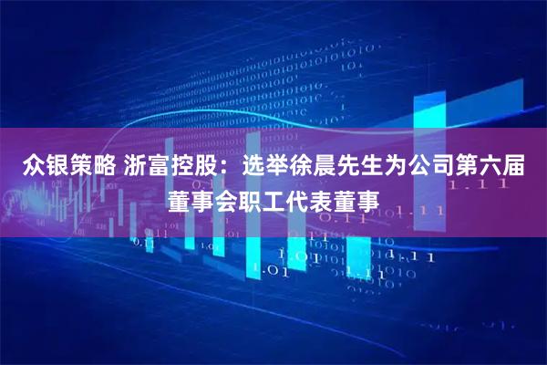 众银策略 浙富控股：选举徐晨先生为公司第六届董事会职工代表董事